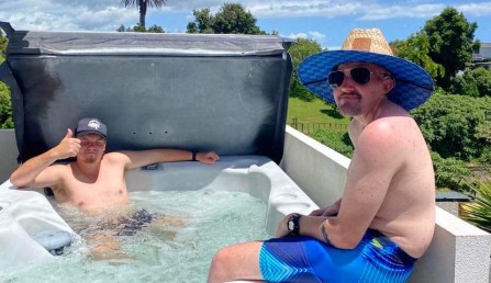 Caleb Rory spa pool Jan 2023 Caleb Rory spa pool Jan 2023