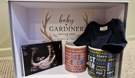 Gardiner baby announcement Aug 2026