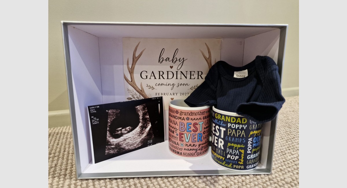 Gardiner baby announcement Aug 2026