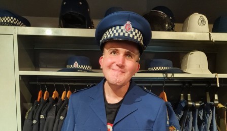 NZ Police Museum Rory in uniform NZ Police Museum Rory in uniform
