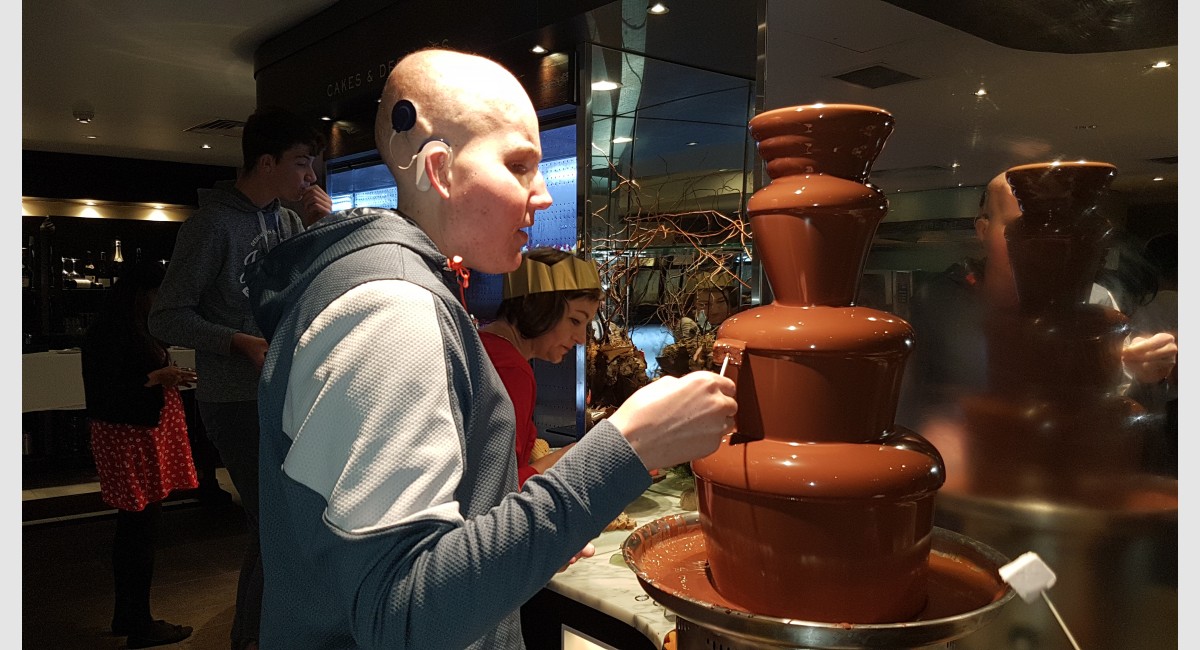 Rory chocolate fountain Cordis hotel